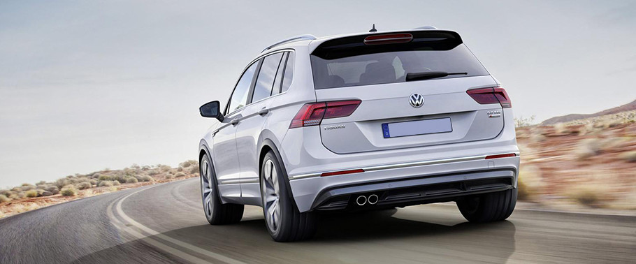 Rear Cross Side View of Volkswagen Tiguan Rear Cross Side View of Volkswagen Tiguan