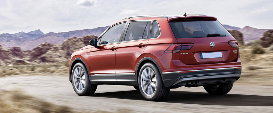 Rear Medium View of Volkswagen Tiguan Rear Medium View of Volkswagen Tiguan