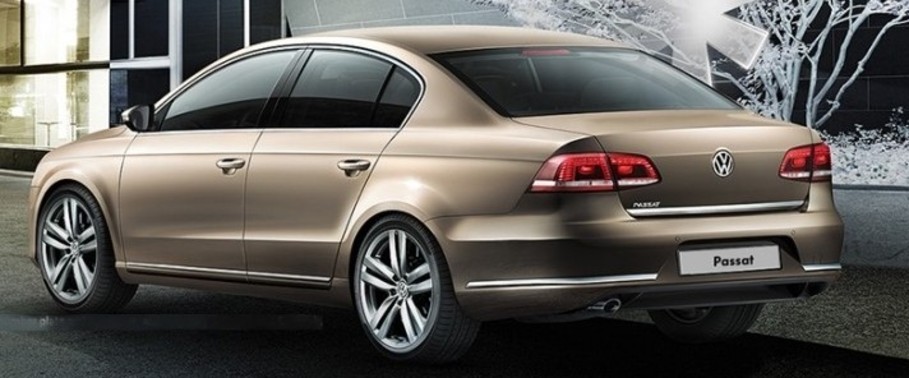 Rear Cross Side View of Volkswagen Passat Rear Cross Side View of Volkswagen Passat