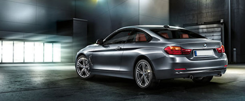 Rear Cross Side View of BMW 4 Series Coupe