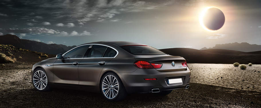 Rear Cross Side View of BMW 6 Series Gran Coupe Rear Cross Side View of BMW 6 Series Gran Coupe