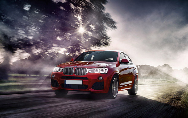 BMW X4 Front Angle High View BMW X4 Front Angle High View