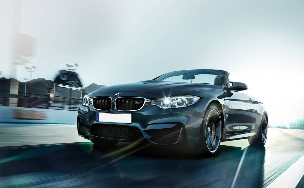 BMW M4 Convertible Front Side View BMW M4 Convertible Front Side View