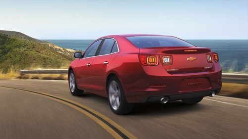 Rear Cross Side View of Chevrolet Malibu