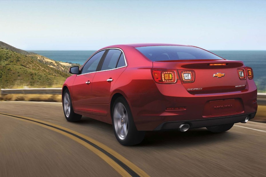 Rear Cross Side View of Chevrolet Malibu in Qatar
