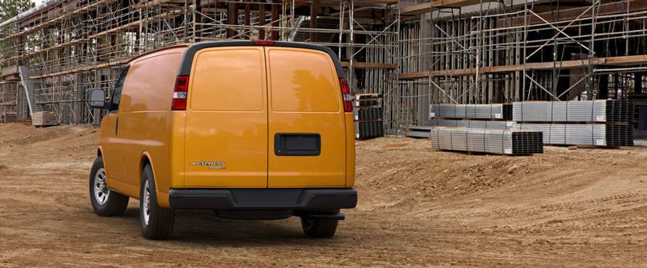 Rear Cross Side View of Chevrolet Express Passenger 2500