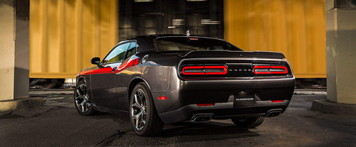 Rear Cross Side View of Dodge Challenger