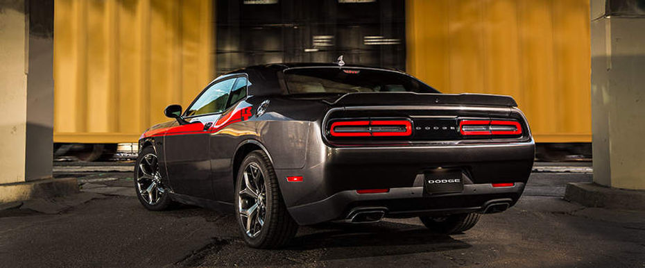 Rear Cross Side View of Dodge Challenger