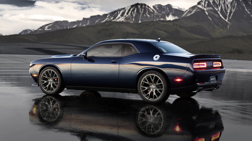 Rear Cross Side View of Dodge Challenger SRT