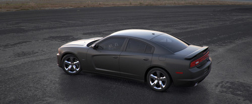 Rear Cross Side View of Dodge Charger