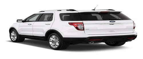 Rear Cross Side View of Ford Explorer