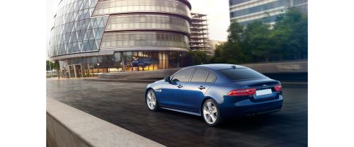 Rear Cross Side View of Jaguar XE R-Sport