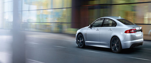 Rear Cross Side View of Jaguar XF Luxury