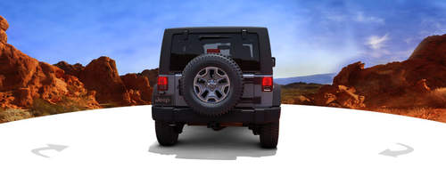 Full Rear View of Jeep Wrangler
