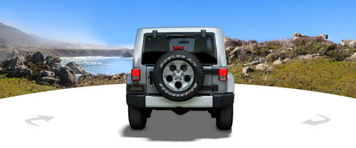 Full Rear View of Jeep Wrangler Unlimited