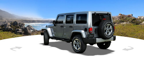 Rear Cross Side View of Jeep Wrangler Unlimited
