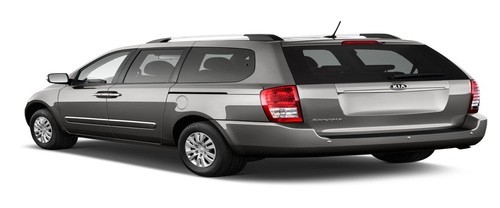 Rear Cross Side View of KIA Carnival