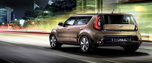 Rear Cross Side View of KIA Soul