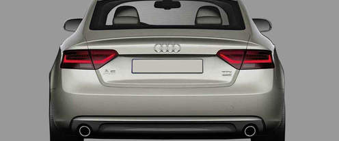 Full Rear View of Audi A5 Sportback