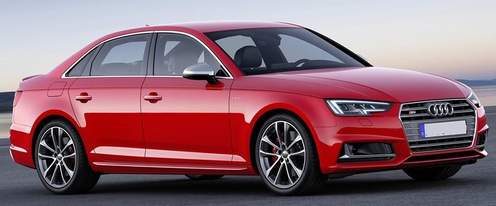 Audi S4 Front Cross Side View