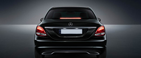 Full Rear View of Mercedes-Benz C Class Sedan