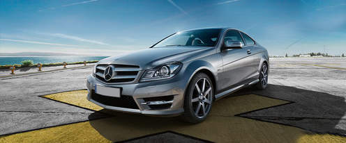 Mercedes-Benz C Class Coupe Front Cross Side View
