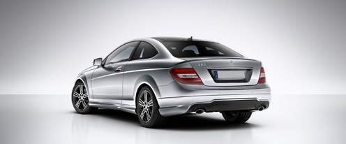 Rear Cross Side View of Mercedes-Benz C Class Coupe