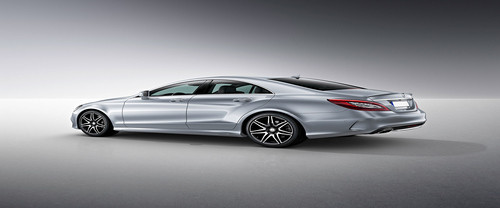 Rear Cross Side View of Mercedes-Benz CLS Class