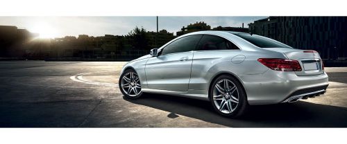 Rear Cross Side View of Mercedes-Benz E Class Coupe