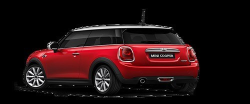 Rear Cross Side View of MINI 3 Door