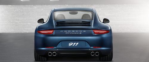 Full Rear View of Porsche 911 Carrera S