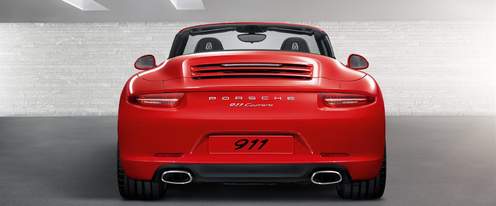 Full Rear View of Porsche 911 Carrera Cabriolet
