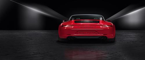 Full Rear View of Porsche 911 Targa 4 GTS