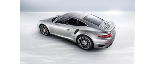 Rear Cross Side View of Porsche 911 Turbo