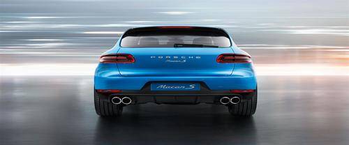 Full Rear View of Porsche Macan S