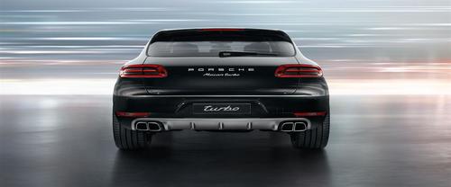 Full Rear View of Porsche Macan Turbo