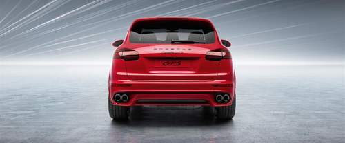 Full Rear View of Porsche Cayenne GTS