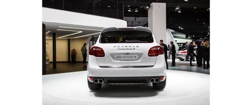 Full Rear View of Porsche Cayenne Turbo S
