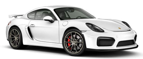 Porsche Cayman GT4 Front Cross Side View