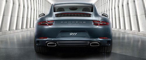 Full Rear View of Porsche 911 Carrera