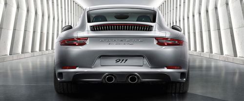 Full Rear View of Porsche 911 Carrera S