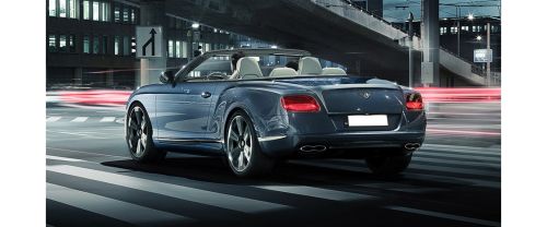 Rear Cross Side View of Bentley Continental GT V8 Convertible