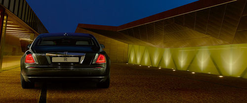 Full Rear View of Rolls Royce Ghost