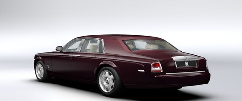 Rear Cross Side View of Rolls Royce Phantom