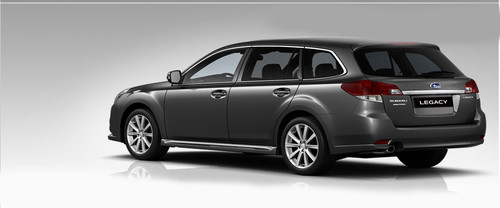 Rear Cross Side View of Subaru Legacy Station Wagon