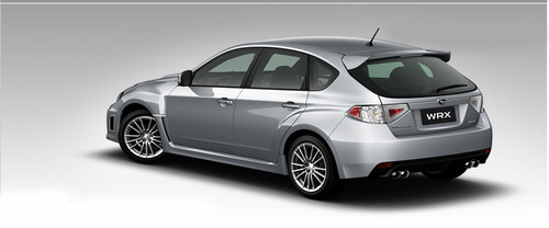 Rear Cross Side View of Subaru WRX