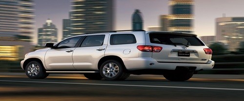 Rear Cross Side View of Toyota Sequoia
