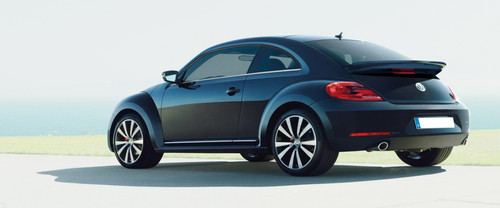 Rear Cross Side View of Volkswagen Beetle