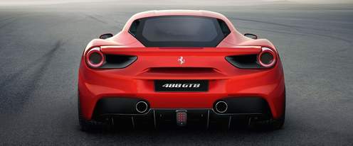 Full Rear View of Ferrari 488 GTB
