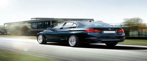 Rear Cross Side View of BMW 3 Series Sedan